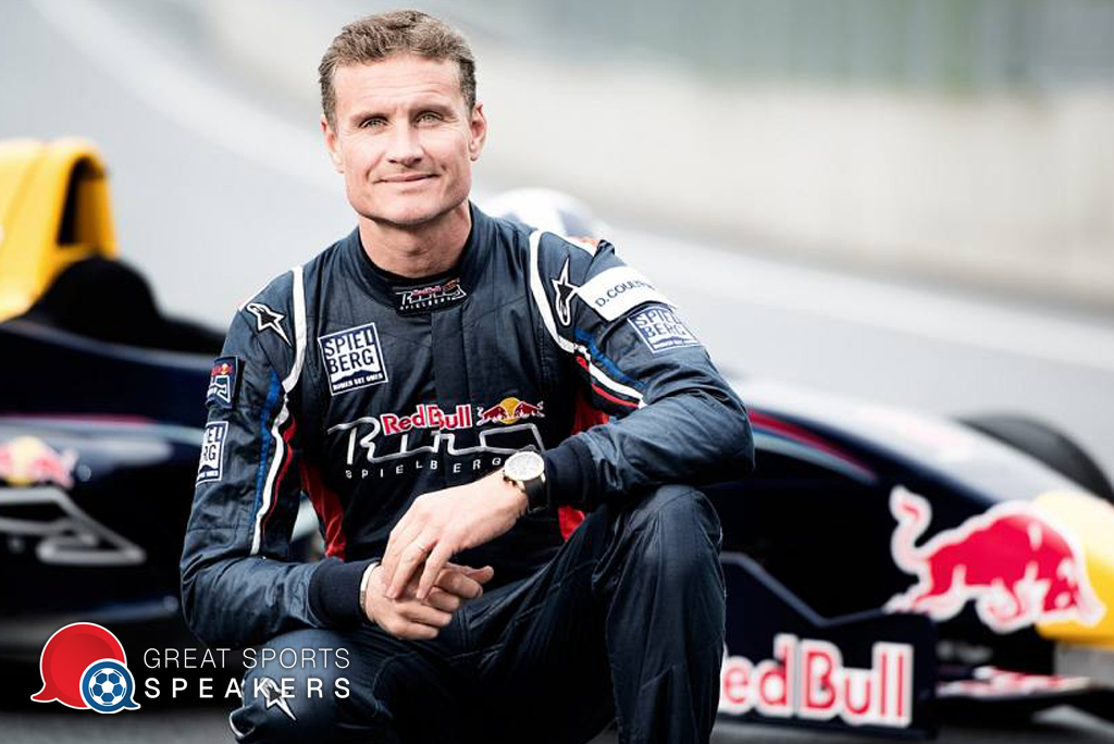 David Coulthard Mercedes Red Bull F1 Driver Speaker at official agent Great Sports Speakers