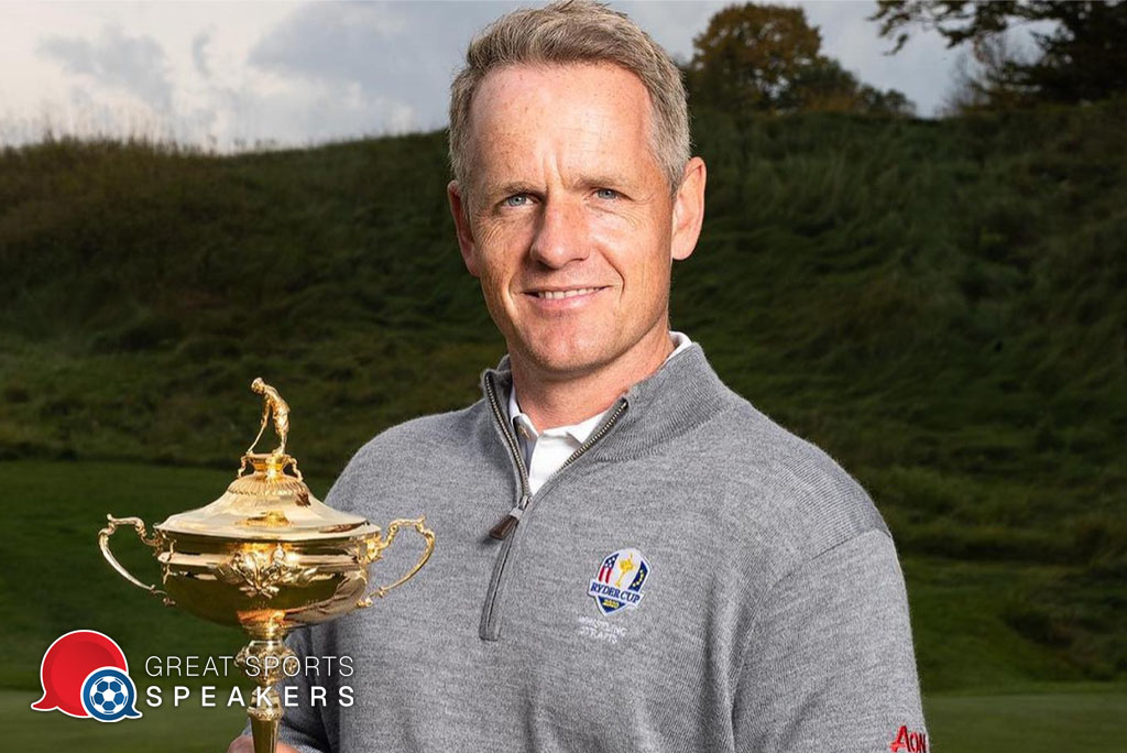 Luke Donald hire golfer speaker book at agent Great Sports Speakers..