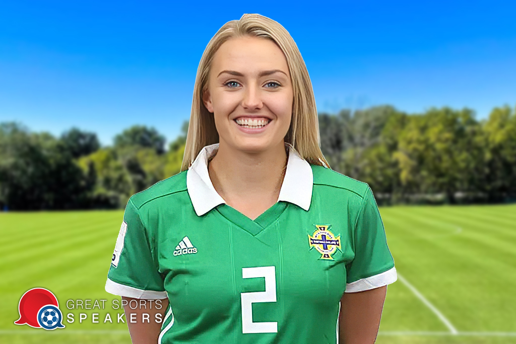Rachel Dugdale Northern Ireland International soccer player speaker book at official agent Great Sports Speakers