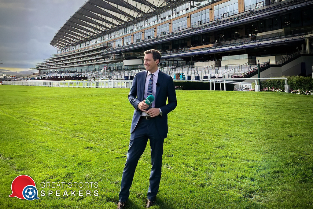 Oli Bell horse racing ITV presenter speaker book at official agent Great Sports Speakers